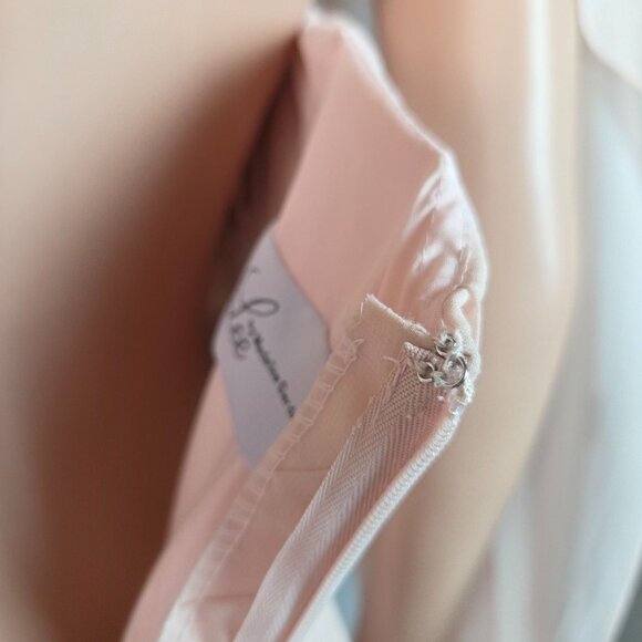 Affairs by Mori Lee Madeline Gardner Blush Pink Peach Strapless Chiffon Layered - Picture 14 of 15